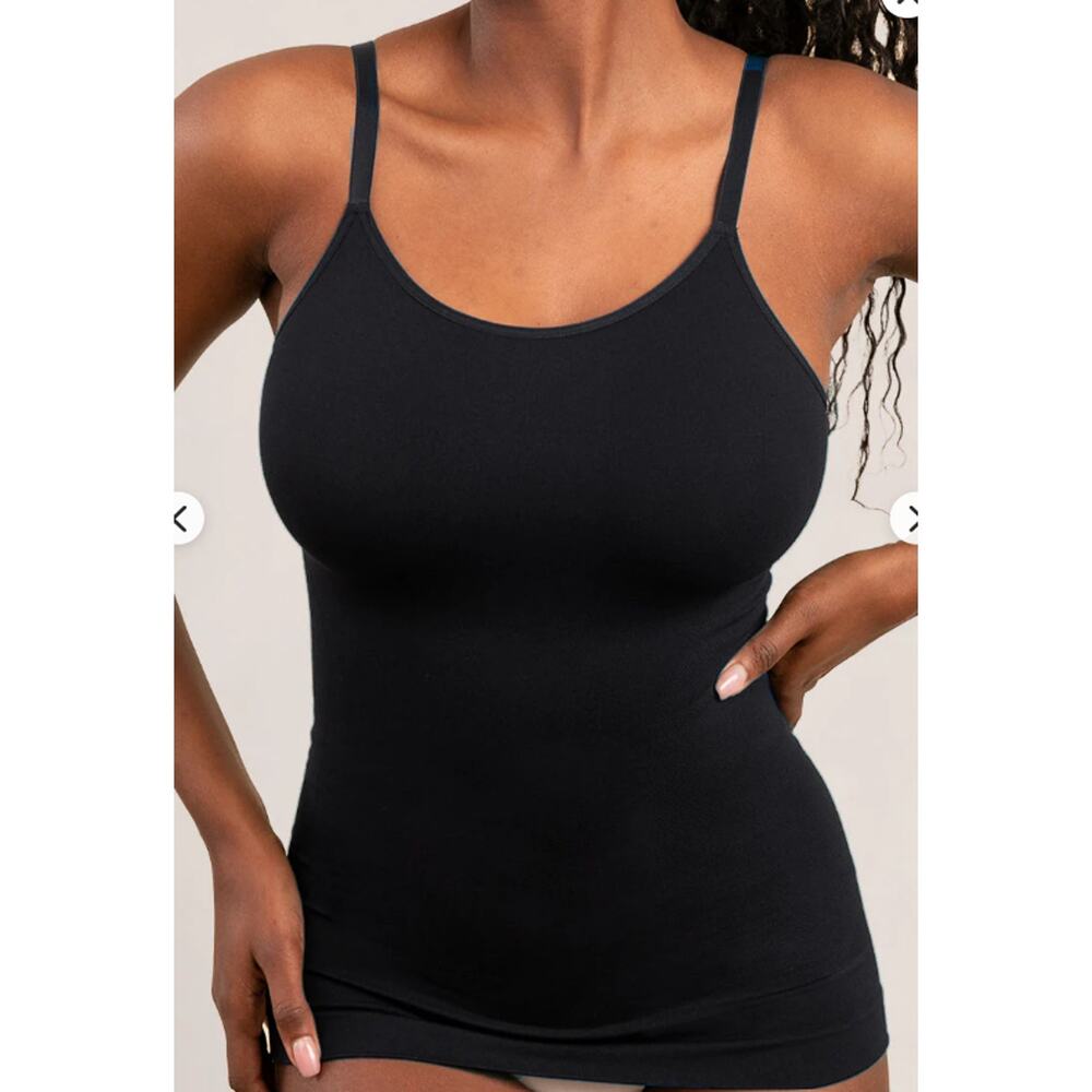 Shapermint Empetua Small Black All Day Every Day Scoop Neck Cami Tank Top